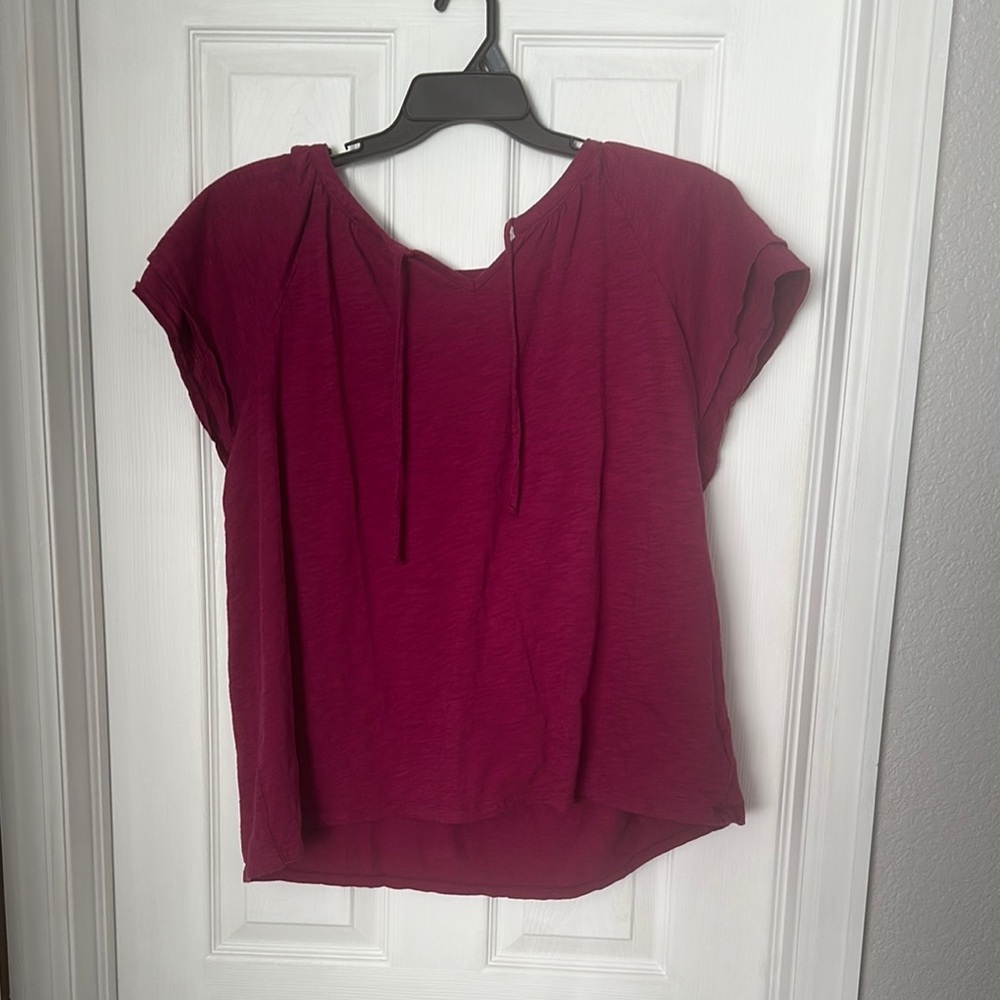 Women's Casual Burgundy Top